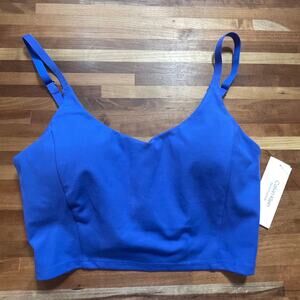 Calvin Klein  Women's Low Impact Crop Top blue Medium